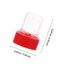 TEHAUX Red Plastic Stamp Storage Box with Seal Closure view 2