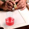 TEHAUX Red Plastic Stamp Storage Box with Seal Closure view 4