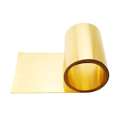 H62 Brass Foil, Sheet Roll, Film Plate, 0.5 mm Thick, 150400 mm Wide, 1 m Long (300 mm)