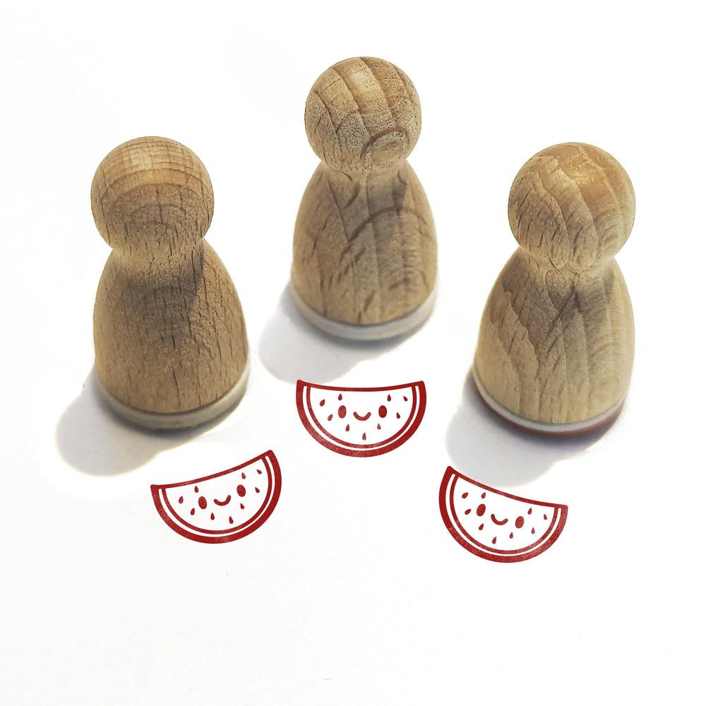 Stemplino Mini Stamp: Smiley Melon 12 mm