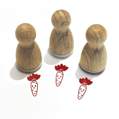Stemplino Mini Stamp: Smiley Carrot 12 mm