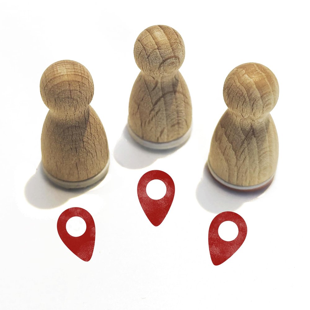 Stemplino Mini Stamp: Location Marker 12 mm