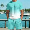 4XL Sauna Suit, Elegant Light Blue Khaki Cotton, Wide Silver-Lined Men's Outfit view 3