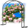 Metal Garden Arch, Wedding Arch, 120/140/180/240/300/350 cm, Climbing Plant Support, Black, W 1.4 m view 1