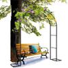 Metal Garden Arch, Wedding Arch, 120/140/180/240/300/350 cm, Climbing Plant Support, Black, W 1.4 m view 3