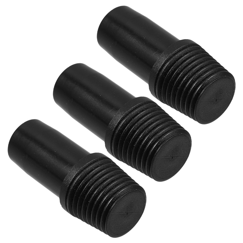 GRADENEVE 3-Piece Plastic Broom Handle Adapters with Threaded Tips