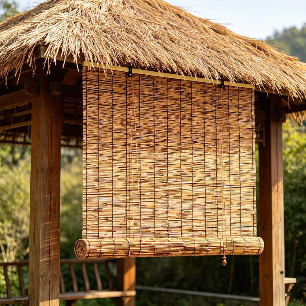 Kelvuta Weatherproof Bamboo Roller Shade