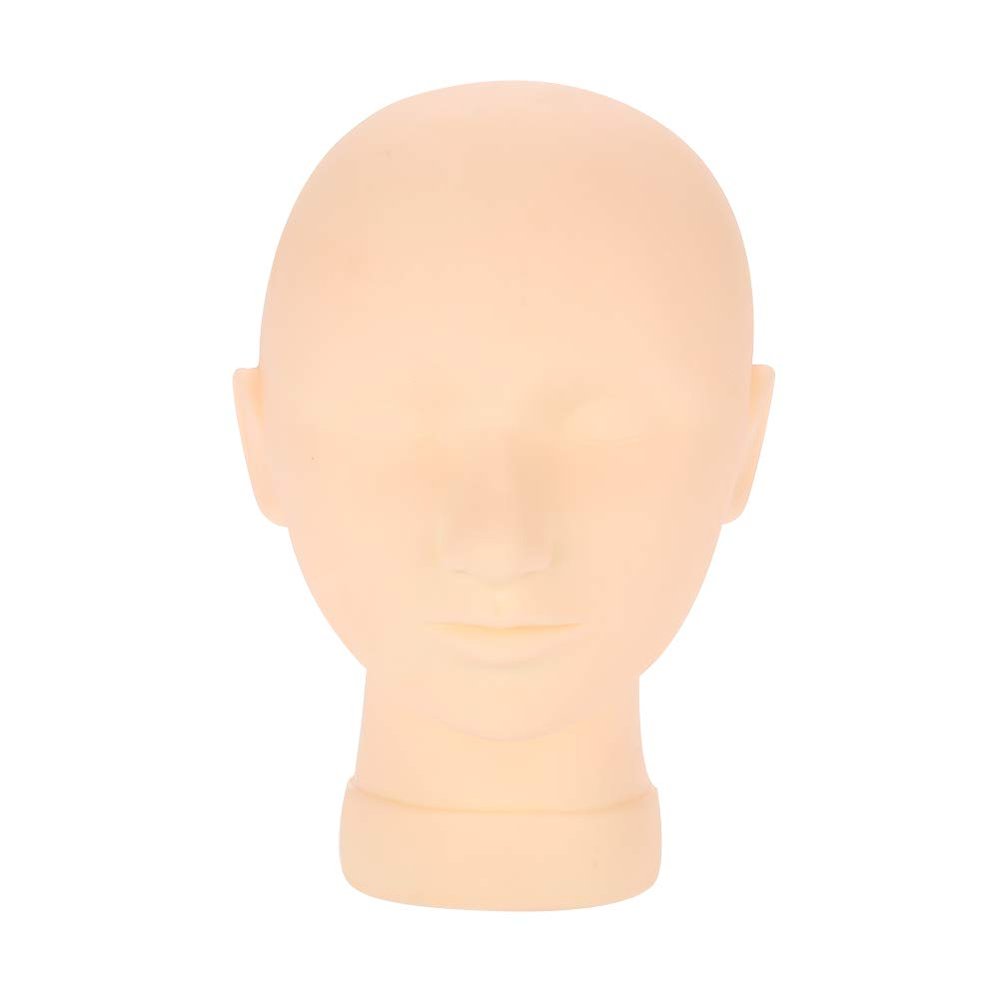 Baxnore Professional Silicone Makeup Mannequin Head, Realistic Skin-Texture Training Model for Cosmetology Students and False Eyelash Practice