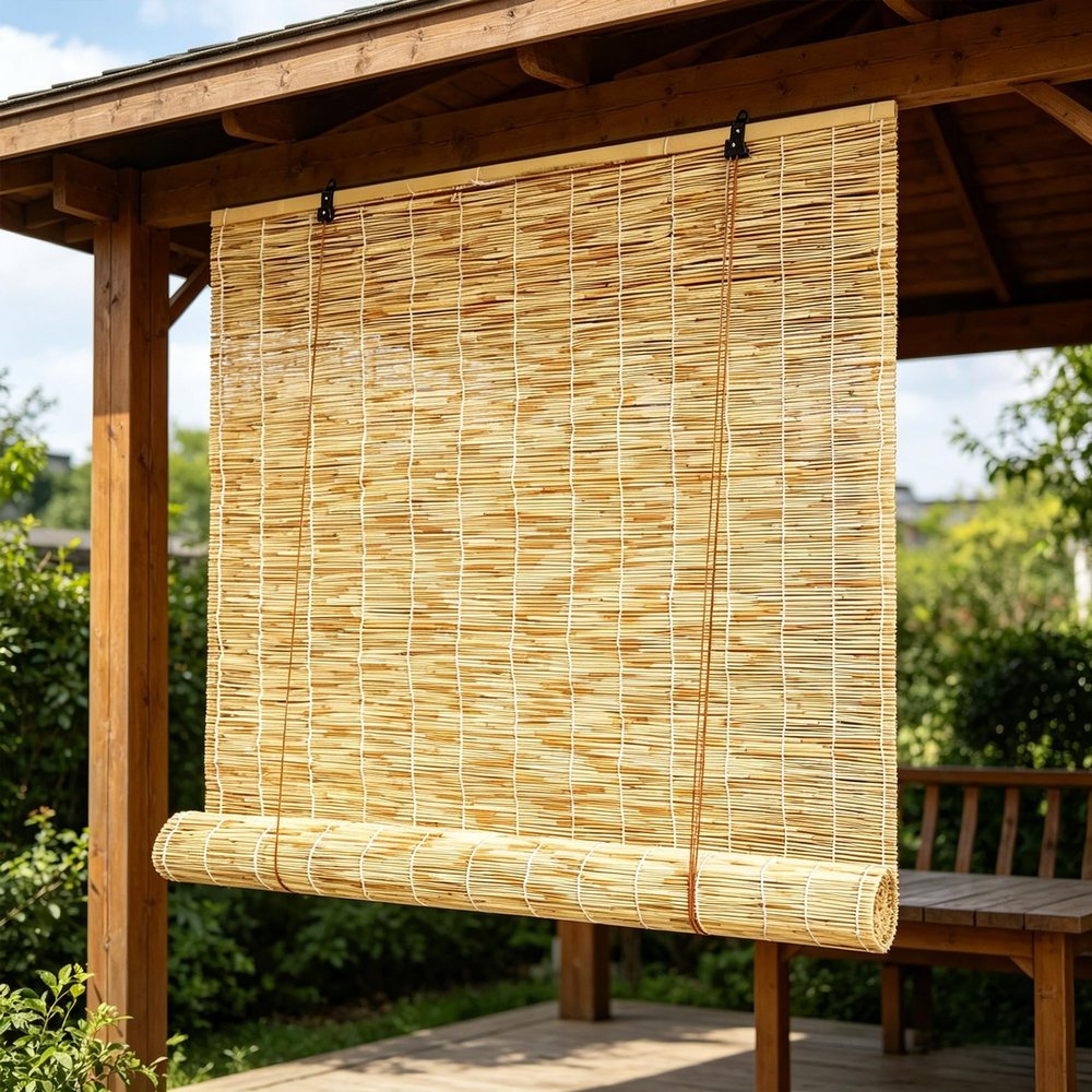 Kelvuta Weatherproof Bamboo Roller Blind