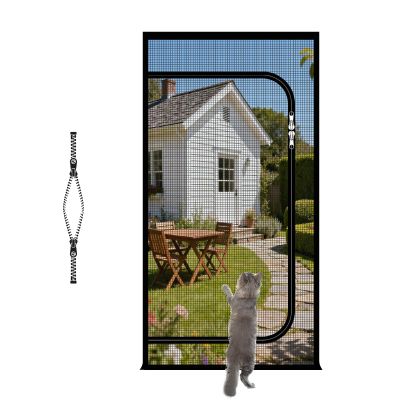 akgao Reinforced Cat Screen Door, 230 x 230 cm, Black