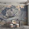 White Tiger Asian Oriental Animal Wallpaper, Non-Woven Photo Mural, 350 x 245 cm view 3