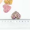 Wsymxuo 20 Pcs Heart-Shaped Felt Appliqués with Glitter Sequins view 3