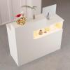 Reception Desk with Counter, Drawers, Cable Management, and LED Lighting view 1