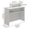 Reception Desk with Counter, Drawers, Cable Management, and LED Lighting view 2