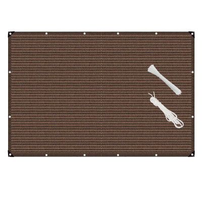 MAODUZI Balcony Privacy Screen, No Drilling, 75 x 550 cm, Brown