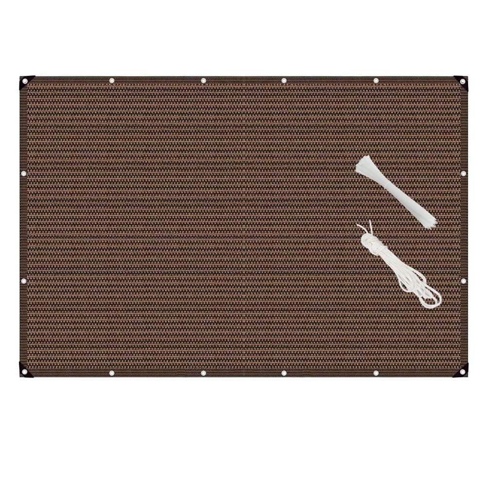 MAODUZI Balcony Privacy Screen, No Drilling, 75 x 550 cm, Brown