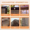 MAODUZI Balcony Privacy Screen, No Drilling, 75 x 550 cm, Brown view 3