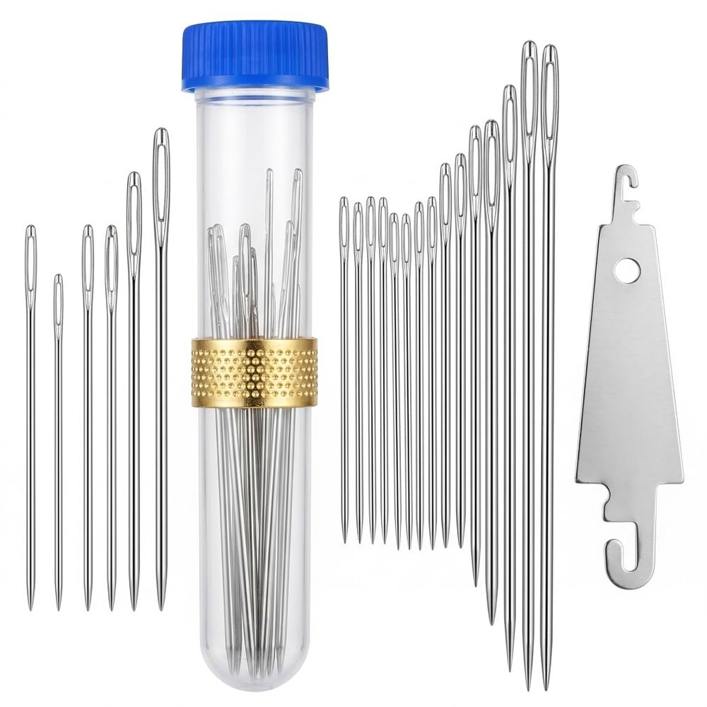 22-Piece Hand Needle Set with Large Eye