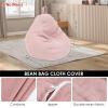 BFLCWSTD Corduroy Bean Bag Cover with Handle, Machine-Washable, Pink view 4