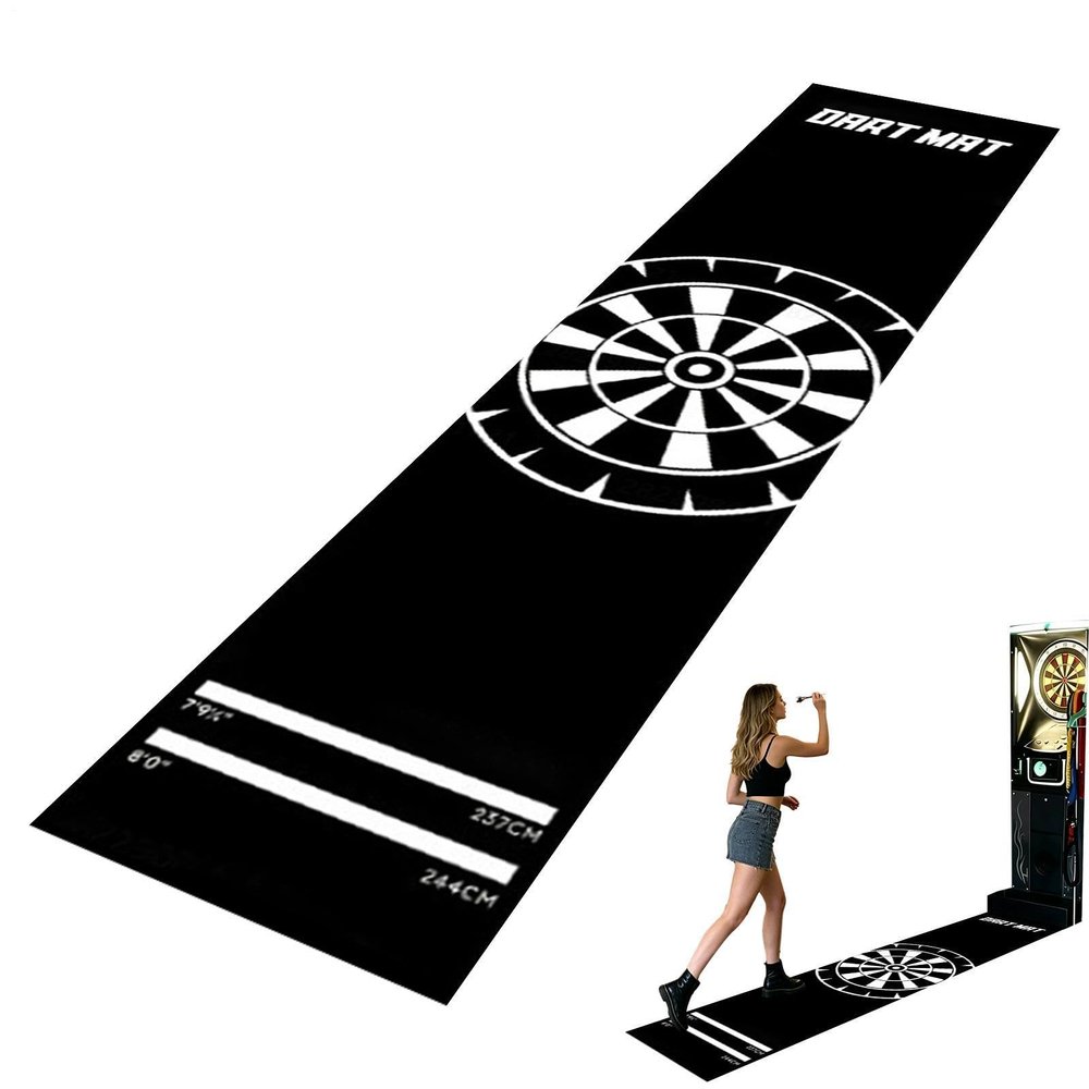 Qiaonan Dart Mat 300 x 34 cm with Throw Lines, Non-Slip Oche Mat
