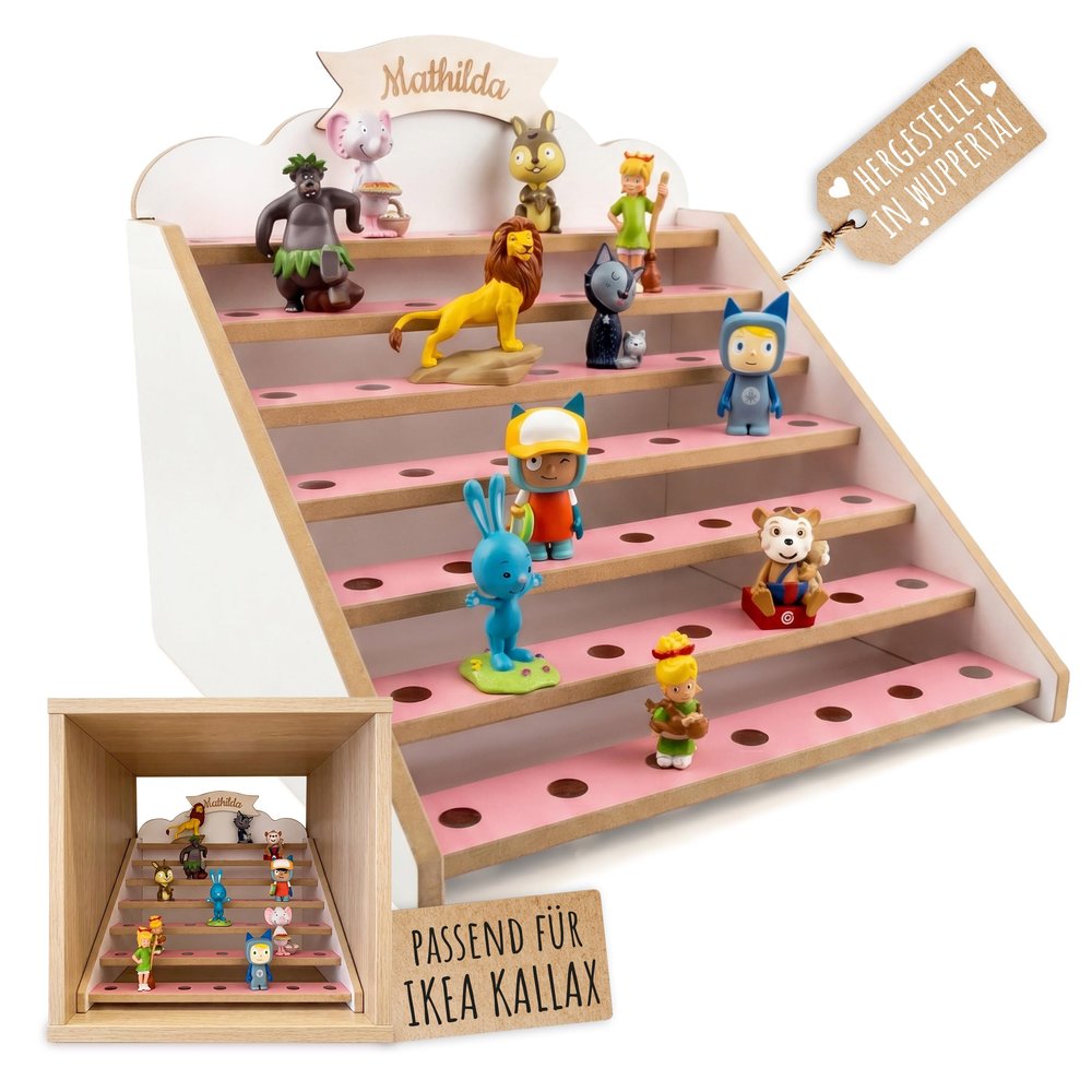 Holzura Magnetic Tonie Shelf for IKEA KALLAX, Holds Approx. 50 Figures