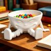 Smiling Face Storage Bowls - Fun 3D Printed Organizer Set view 3
