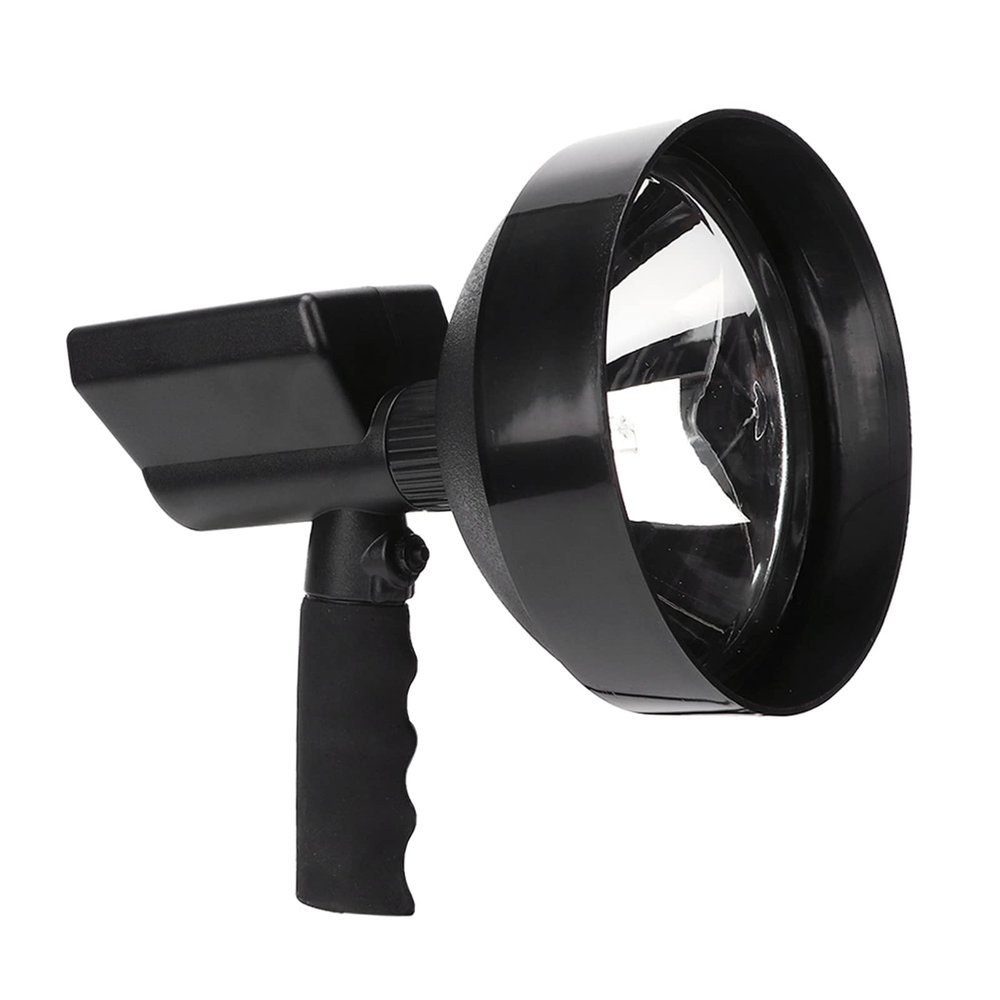 Rosvola Portable Black Xenon Lamp, 55 W, 4,000 lm, Waterproof 7-Inch Handheld Spotlight