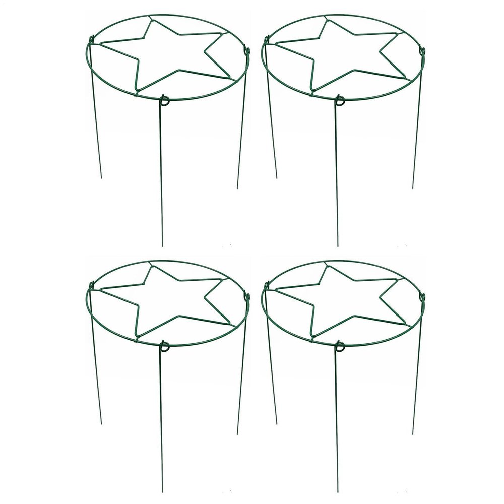 Peony Supports, 4-Piece Set, Reusable Rust-Resistant Garden Stakes