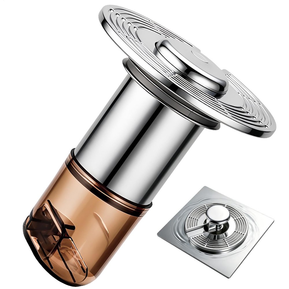 Bathroom Floor Drain - Automatic Floating Hair Catcher