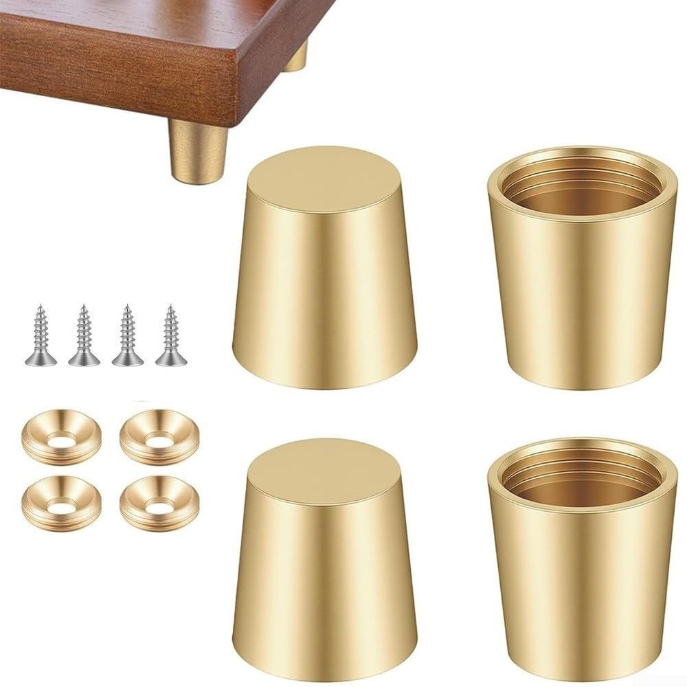 Cutting Board Feet, 4 pcs Non-Slip Brass Legs