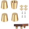 Cutting Board Feet, 4 pcs Non-Slip Brass Legs view 2