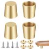 Cutting Board Feet, 4 pcs Non-Slip Brass Legs view 4
