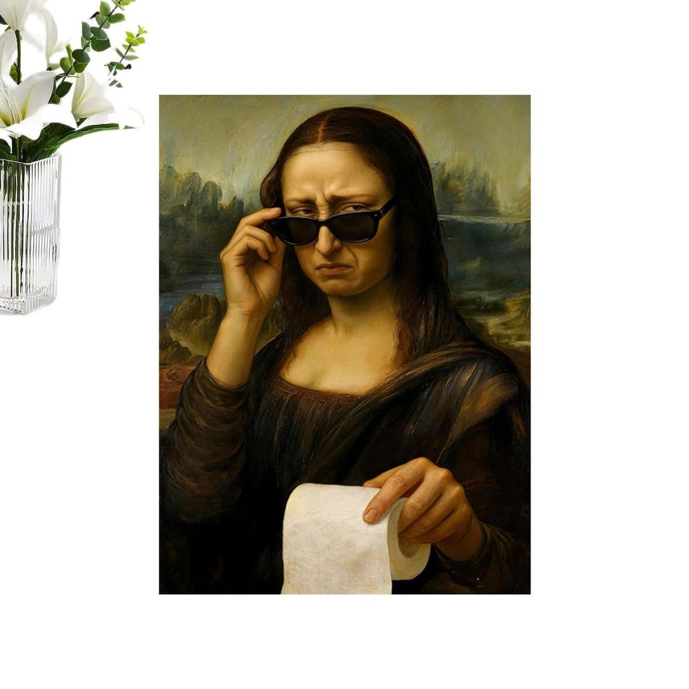 Generic Bathroom Wall Art | Humorous Canvas Print 30 x 40 cm