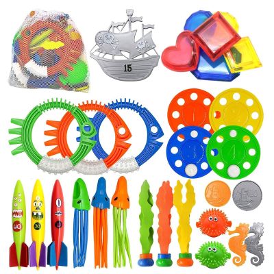 34-Piece Pool Diving Toy Set