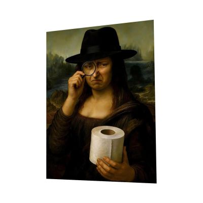 Funny Bathroom Wall Art - Mona Lisa