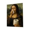 Mona Lisa Bathroom Art | Humorous Canvas Print 30 x 40 cm view 1