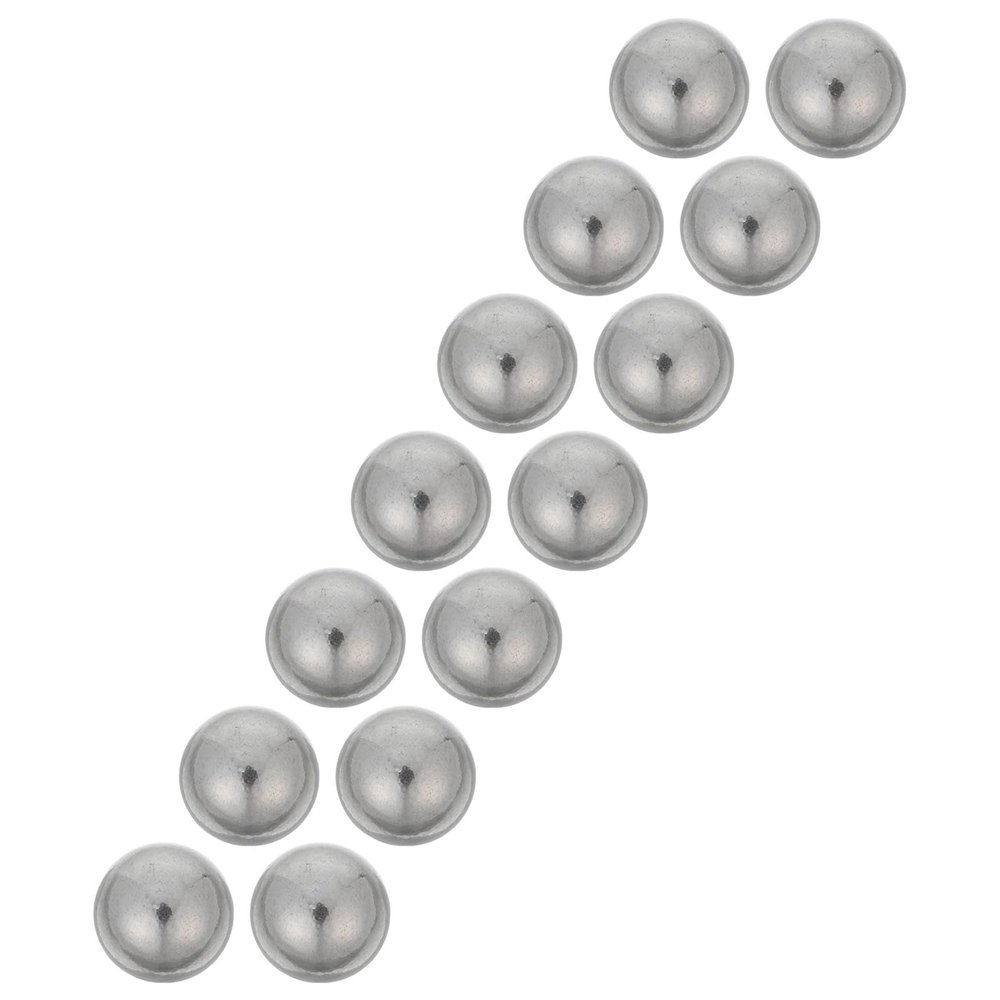 SHINEOFI 14-Piece Precision Wear-Resistant High-Hardness Carbon Steel Balls, Round Silver-Colored