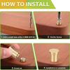 Brass Cutting Board Feet - 4 Pack view 4