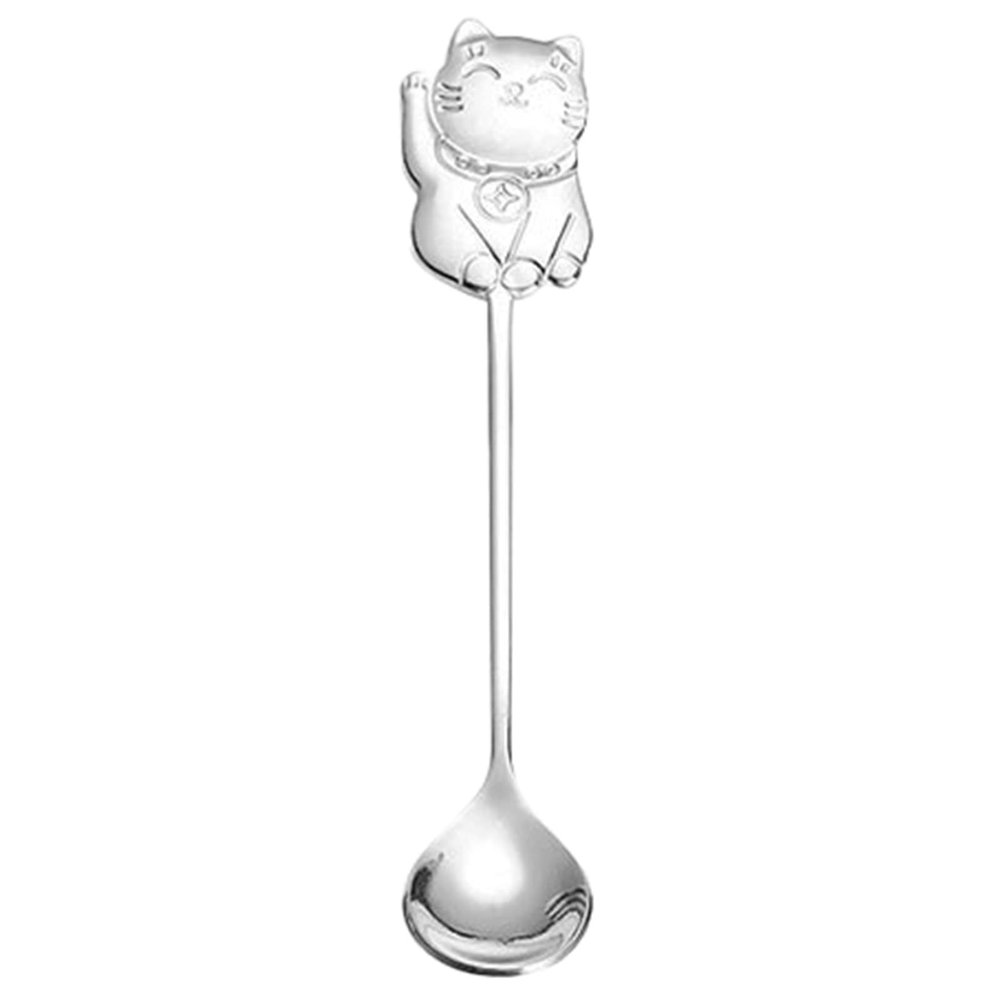 Cat-Shaped Stainless Steel Spoon