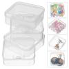 ibasenice 4-Piece Small Square Storage Boxes with Lid view 3