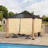 Bamboo Roller Shade, Weatherproof Outdoor Bamboo Curtain view 2