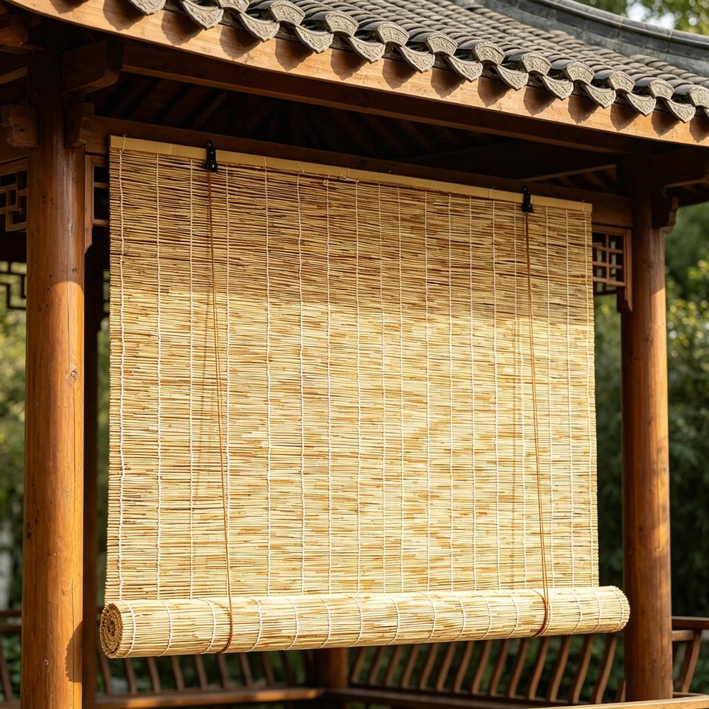 Kelvuta Weatherproof Bamboo Roller Blind