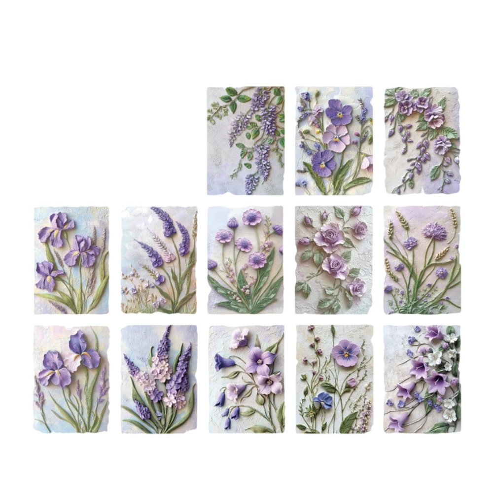 23 Sheets Floral Embossed Paper for Scrapbooking