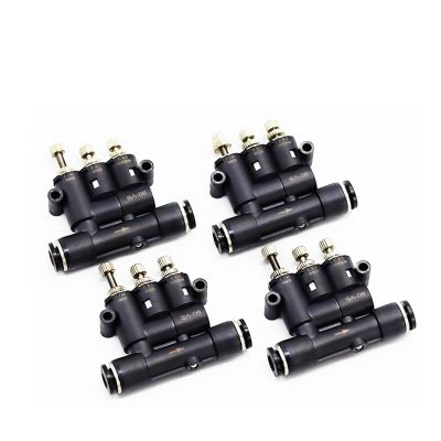 Adjustable Air Cushion Fitting External Speed Control Valve Pneumatic Cylinder Throttle Valve SA-06/08/10, 1 pc (SA-10)