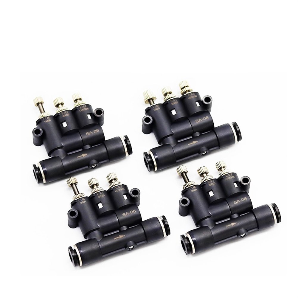 Adjustable Air Cushion Fitting External Speed Control Valve Pneumatic Cylinder Throttle Valve SA-06/08/10, 1 pc (SA-10)