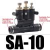 Adjustable Air Cushion Fitting External Speed Control Valve Pneumatic Cylinder Throttle Valve SA-06/08/10, 1 pc (SA-10) view 2