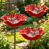 Standing Bird Waterers, 3-Pack, Flower Design view 1