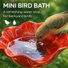 Standing Bird Waterers, 3-Pack, Flower Design view 3