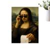 Funny Bathroom Canvas Art - Mona Lisa view 1