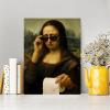 Funny Bathroom Canvas Art - Mona Lisa view 3